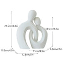 GobekUsa Couple Love Sculpture Modern Nordic Abstract Ceramic Figurine Home Decor