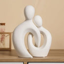 GobekUsa Couple Love Sculpture Modern Nordic Abstract Ceramic Figurine Home Decor