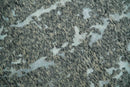 Modern Abstract Charcoal, Beige and Silver Hand Knotted 5.6x8 wool and Bamboo Silk area Rug
