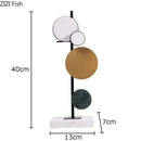 GobekUsa Circular Marble Sculpture on Base for Desk Decoration & Room Aesthetics