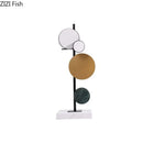 GobekUsa Circular Marble Sculpture on Base for Desk Decoration & Room Aesthetics