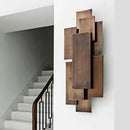 GobekUsa LED Wall Sconce with Metallic Rectangular Shade for Stairway or Dark Wood