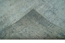 Modern Abstract Design Gray 8x10 Hand Knotted Art Silk Rug