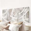 Modern Minimalist Abstract Triptych. Neutral Brush Stroke Art by Wall Art Set