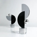 GobekUsa Geometric Crystal Ornaments Ring Sculpture Home Decor Figurines