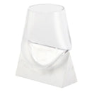 GobekUsa Abstract Glass Vase with Marble Base for Home Decoration