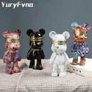 Modern abstract graffiti bear figurine living room decor statuette by Decorbites