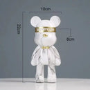 Modern abstract graffiti bear figurine living room decor statuette by Decorbites