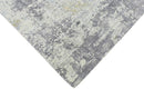 Hand Loom 6x9 Modern Abstract Gray and Ivory Area Rug