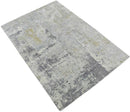 Hand Loom 6x9 Modern Abstract Gray and Ivory Area Rug