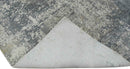 Modern Abstract Gray and Ivory Hand Loom Viscose Area Rug