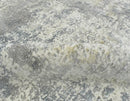Modern Abstract Gray and Ivory Hand Loom Viscose Area Rug
