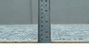 Modern Abstract Gray, Blue, Charcoal and Ivory 5x8 Hand loom wool and Viscose Area Rug