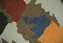Modern Abstract Look Multi Color 5x8 Hand Woven Soumak Dhurrie Wool Area Rug by The Rug Decor