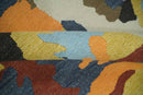 Modern Abstract Look Multi Color 5x8 Hand Woven Soumak Dhurrie Wool Area Rug by The Rug Decor