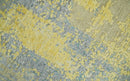 Modern Abstract Mustard, Gray, Teal and Ivory texture Hand Knotted 8x10 wool and Art Silk area rug