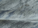 Modern Abstract Pattern Blue And Silver Hand Knotted 4x6 Bamboo Silk Area Rug