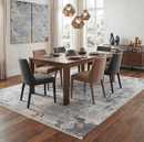 Modern Abstract Silver and Beige Hand Knotted Wool Rug