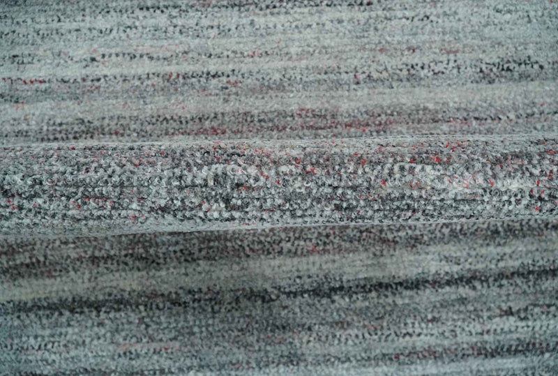Modern Abstract Silver, Gray, Charcoal and Brown Dari 5x8 Pet yarn Area Rug