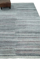 Modern Abstract Silver, Gray, Charcoal and Brown Dari 5x8 Pet yarn Area Rug