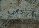 Modern Abstract Silver, Gray, Olive and Tan Hand Knotted 5x8 wool Area Rug