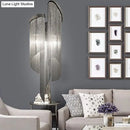 GobekUsa Modern Black Living Room Wall Light with Tassel Aluminum Shade - 2 Heads