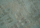 Modern Abstract Teal, Olive and Ivory Hand Tufted Multi Size wool area rug