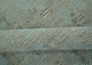 Modern Abstract Teal, Olive and Ivory Hand Tufted Multi Size wool area rug