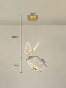 GobekUsa Butterfly LED Chandelier: Modern Acrylic Pendant Lighting for Home Decoration