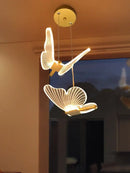 GobekUsa Butterfly LED Chandelier: Modern Acrylic Pendant Lighting for Home Decoration