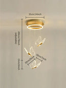 GobekUsa Butterfly LED Chandelier: Modern Acrylic Pendant Lighting for Home Decoration