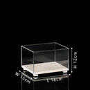Acrylic Display Case on Travertine Base by GobekUsa for Collectibles, Figurines, Desserts