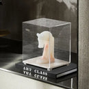 Acrylic Display Case on Travertine Base by GobekUsa for Collectibles, Figurines, Desserts