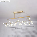 GobekUsa Modern Acrylic Firefly Island Pendant Ceiling Lights for Dining Room – 27 Lights