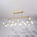 GobekUsa Modern Acrylic Firefly Island Pendant Ceiling Lights for Dining Room – 27 Lights