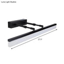 GobekUsa Modern Acrylic LED Bar Light in Warm/White - 23.5"/27.5" Straight Wall Mount