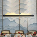 GobekUsa Modern Acrylic LED Island Light Fixture - Black, Suspended - 31.5"/39" Wide