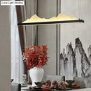 GobekUsa Modern Acrylic LED Island Light Fixture - Black, Suspended - 31.5"/39" Wide