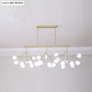 GobekUsa Modern Acrylic LED Pendant Light Fixture with 27 Heads for Living Room