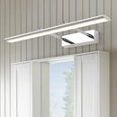 GobekUsa Modern Acrylic LED Vanity Lighting Fixture in Black/Chrome, 15"/19" Wide