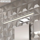 GobekUsa Modern Acrylic LED Vanity Lighting Fixture in Black/Chrome, 15"/19" Wide