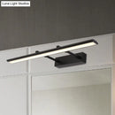 GobekUsa Modern Acrylic LED Vanity Lighting Fixture in Black/Chrome, 15"/19" Wide