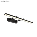 GobekUsa Modern Acrylic LED Vanity Lighting Fixture in Black/Chrome, 15"/19" Wide
