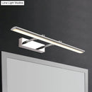 GobekUsa Modern Acrylic LED Vanity Lighting Fixture in Black/Chrome, 15"/19" Wide