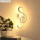 GobekUsa Modern Acrylic LED Wall Light Fixture - Music Note Design for Living Room