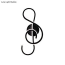 GobekUsa Modern Acrylic LED Wall Light Fixture - Music Note Design for Living Room