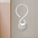 GobekUsa Modern Acrylic LED Wall Sconce - Twist Design, White Finish, Ideal for Living Room Lighting