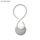 GobekUsa Modern Acrylic LED Wall Sconce - Twist Design, White Finish, Ideal for Living Room Lighting