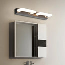 GobekUsa Modern Acrylic Rectangle Vanity Sconce - 2/3 Heads Black Wall Lighting for Bathroom with Warm/White Light