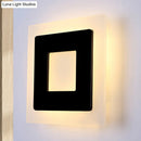 GobekUsa Modern Acrylic Square Sconce Light - LED Black Wall Mount Lamp in White/Warm Light